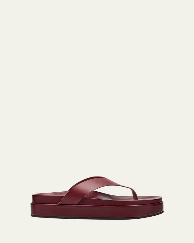 Charys Leather Thong Flatform